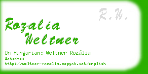 rozalia weltner business card
