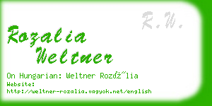 rozalia weltner business card